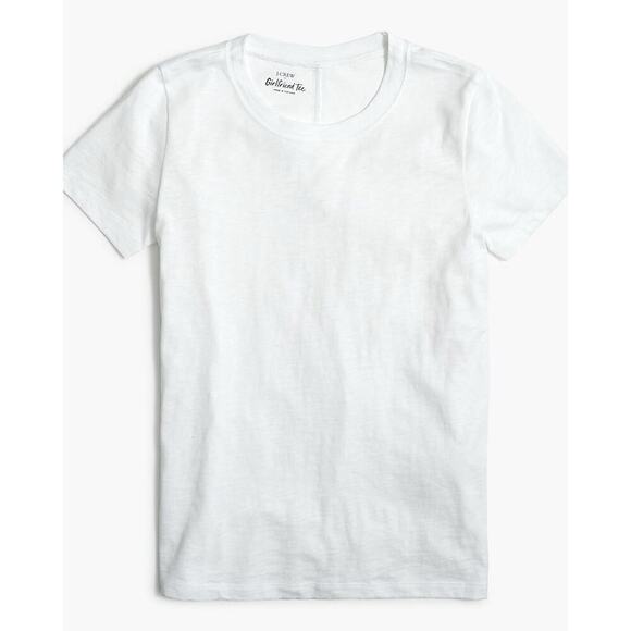 J.Crew Factory Girlfriend Tee XXS White Cotton Short Sleeve Crewneck T-Shirt - Picture 4 of 8